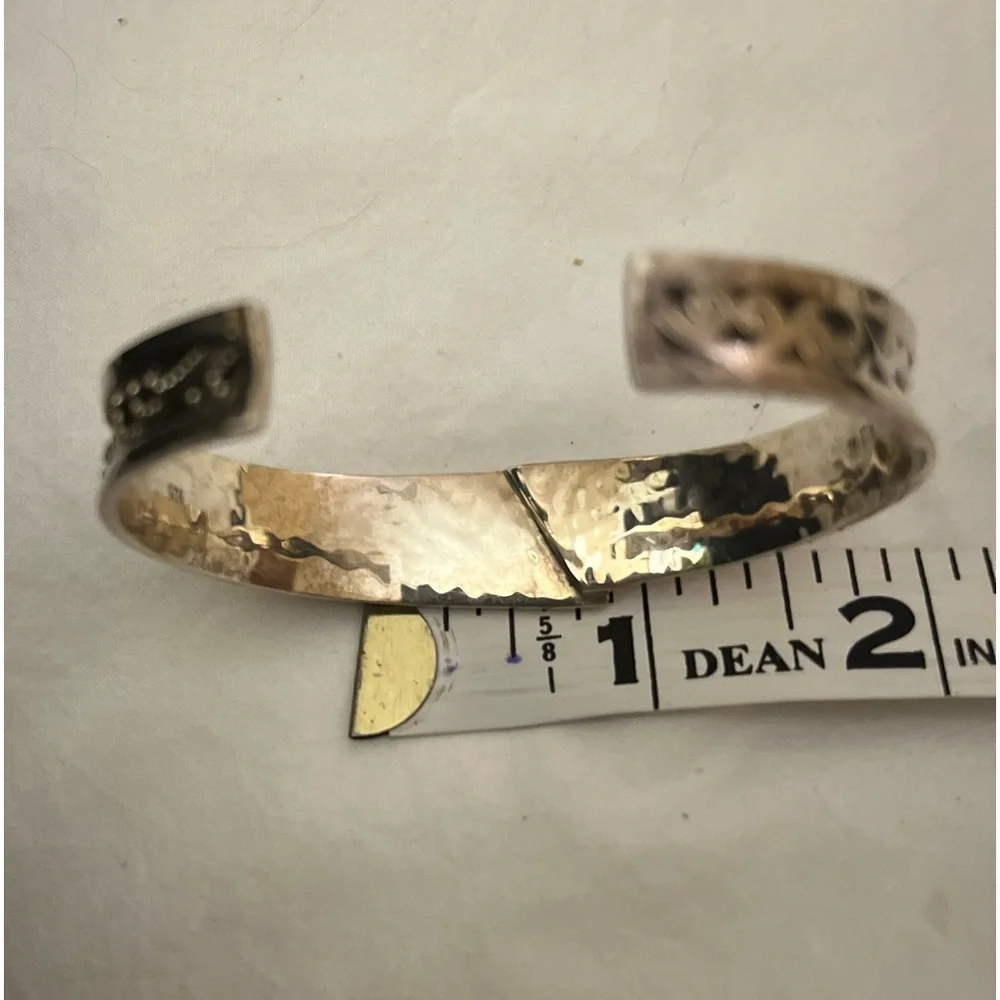 Vintage Sterling Silver Cuff Bracelet have Granulated Details Retired Lois Hill - Picture 12 of 15